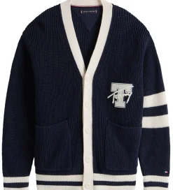Striktrøjer*Tommy Hilfiger Cardigan - Strik - Varsity Graphic - Dark Night N