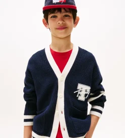 Striktrøjer*Tommy Hilfiger Cardigan - Strik - Varsity Graphic - Dark Night N