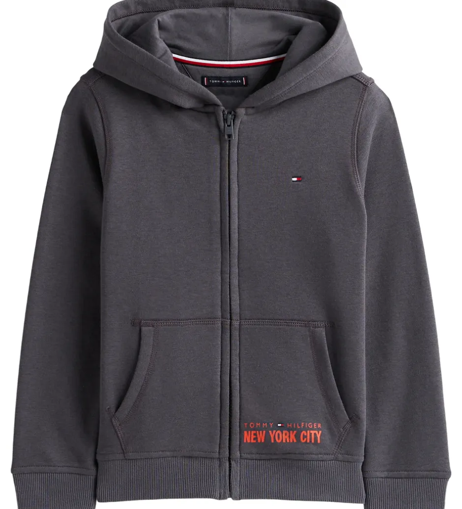 Børn Tommy Hilfiger Cardigan - sweat - Washed Black/Grey