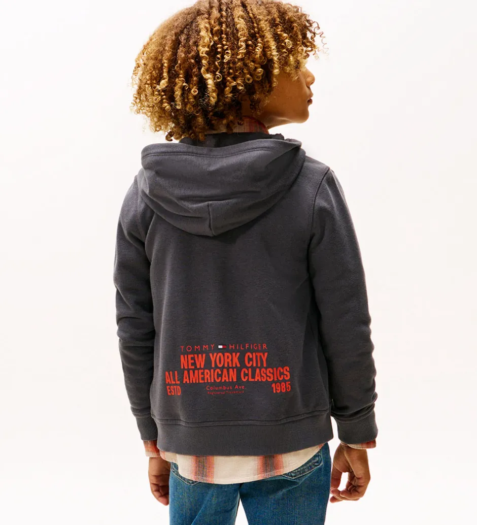 Børn Tommy Hilfiger Cardigan - sweat - Washed Black/Grey