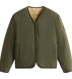 Fleece*Tommy Hilfiger Fleecejakke - Vendbar - Pewter Green/Beige
