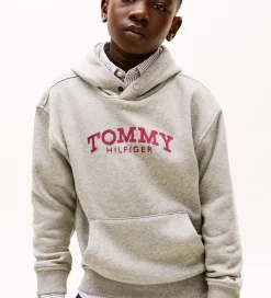 Børn Tommy Hilfiger Hættetrøje - Mid Grey/Heather Grey