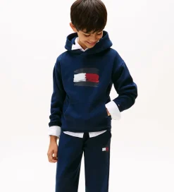Børn Tommy Hilfiger Hættetrøje - Flag - Dark Night Navy