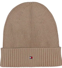 Huer Og Hatte*Tommy Hilfiger Hue - Strik - Malted Milkbrown