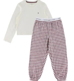 Børn Tommy Hilfiger Nattøj - Ivory Silk/Mini Plaie Ivory