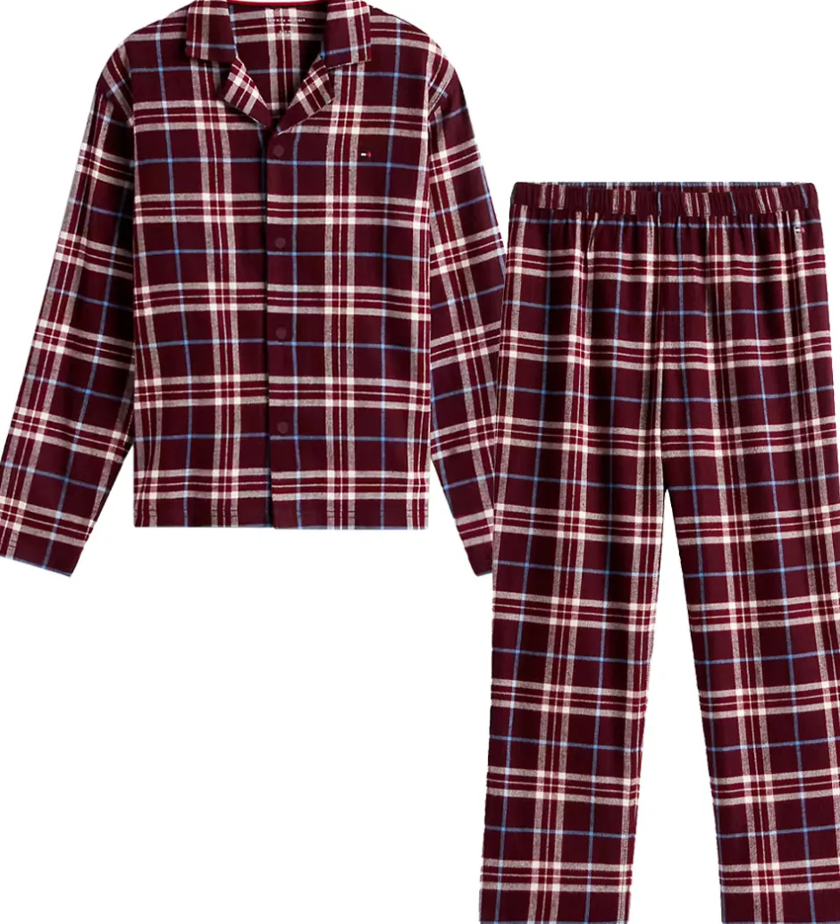Nattøj*Tommy Hilfiger Nattøj - Straight - Tartan Reiker Burgundyred