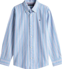 Skjorter|Konfirmationstøj*Tommy Hilfiger Skjorte - Cloudy Blue m. Hvid/Rød
