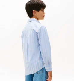 Skjorter|Konfirmationstøj*Tommy Hilfiger Skjorte - Cloudy Blue m. Hvid/Rød