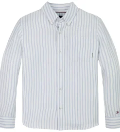 Børn Tommy Hilfiger Skjorte - Hør - Linen Blend - Breezy Blue Stripe