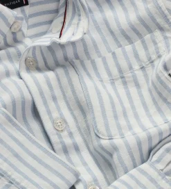 Børn Tommy Hilfiger Skjorte - Hør - Linen Blend - Breezy Blue Stripe