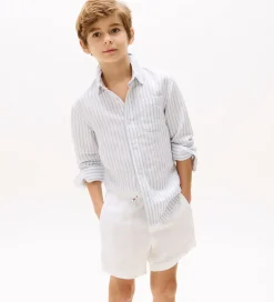 Børn Tommy Hilfiger Skjorte - Hør - Linen Blend - Breezy Blue Stripe