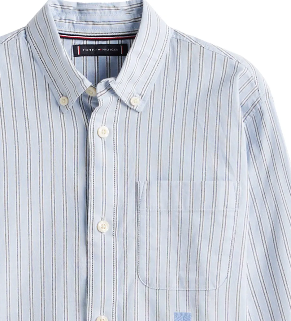 Konfirmationstøj*Tommy Hilfiger Skjorte - Multi Stripe - Breezy Blue