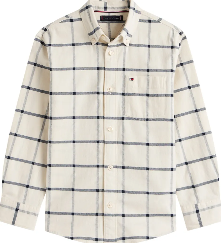 Børn Tommy Hilfiger Skjorte - Window Pane Check - Hvidternet