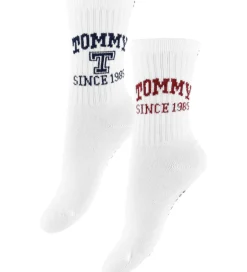 Strømper*Tommy Hilfiger Strømper - 2-pak - Hvid m. Print