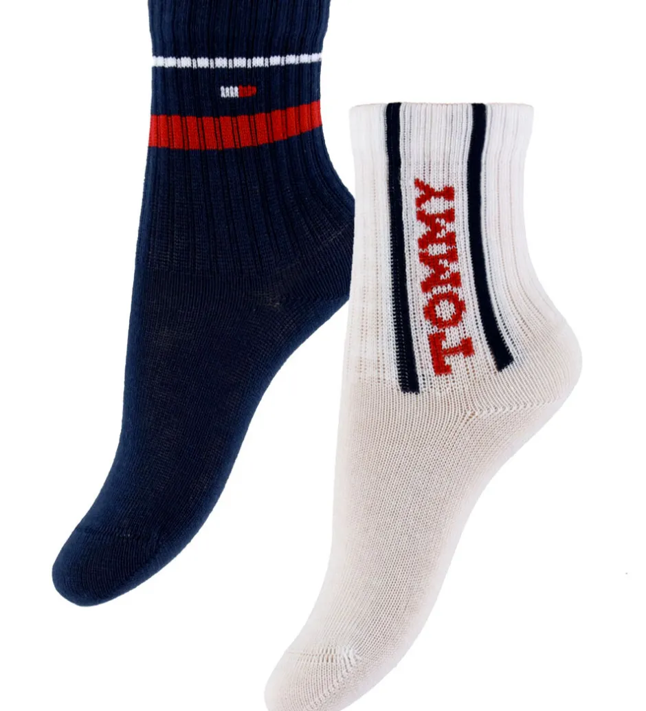 Børn Tommy Hilfiger Strømper - 2-pak - Tommy Original/Hvid