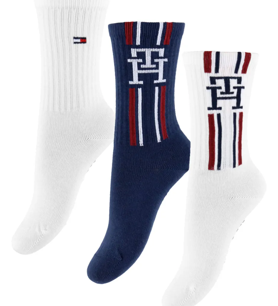 Børn Tommy Hilfiger Strømper - 3-pak - Hvid/Navy m. Striber
