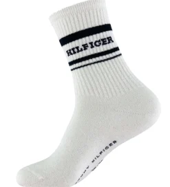 Strømper*Tommy Hilfiger Strømper - 2-pak - Off White m. Sort/Glimmer