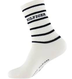 Strømper*Tommy Hilfiger Strømper - 2-pak - Off White m. Sort/Glimmer