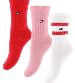 Børn Tommy Hilfiger Strømper - 3-pak - Rød/Rosa/Hvid