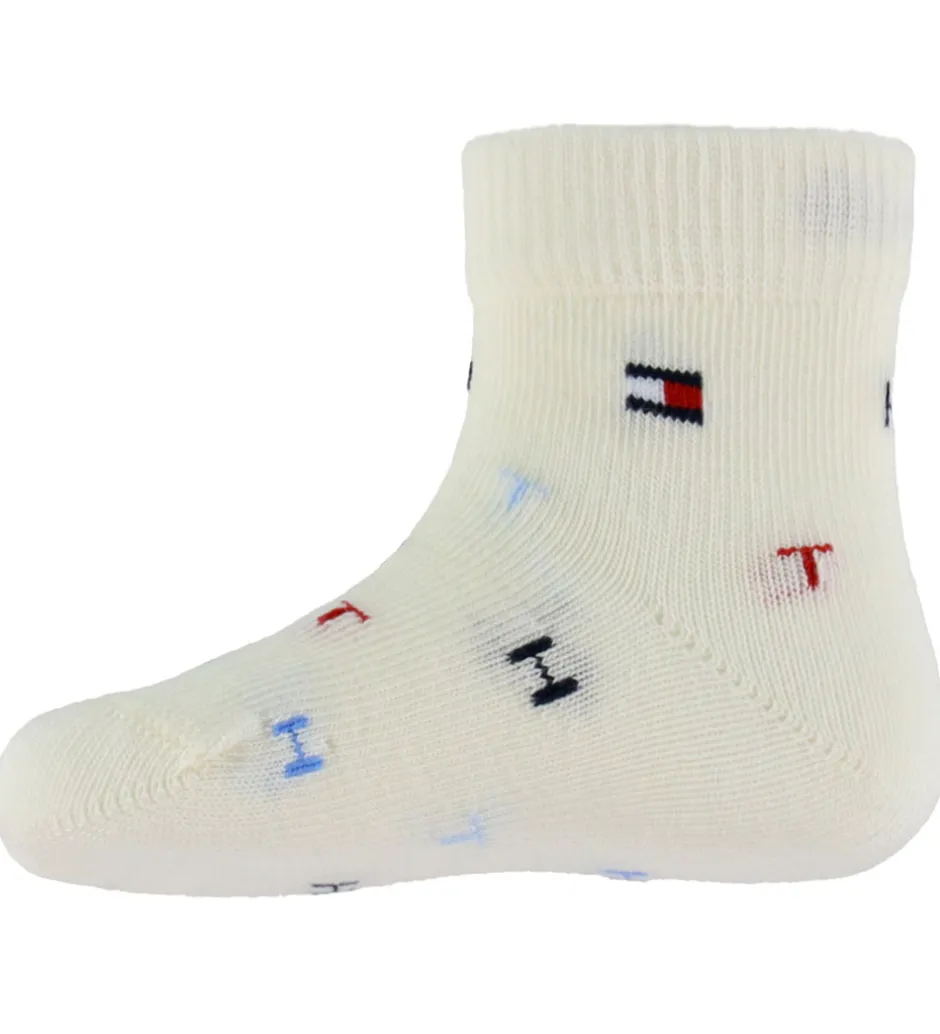 Børn Tommy Hilfiger Strømper - 2-pak - Lyseblå/Hvid m. Print