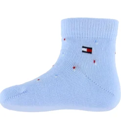 Børn Tommy Hilfiger Strømper - 2-pak - Lyseblå/Hvid m. Print