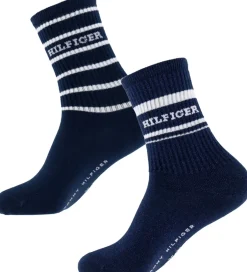 Strømper*Tommy Hilfiger Strømper - 2-pak - Navy m. Hvid/Glimmer