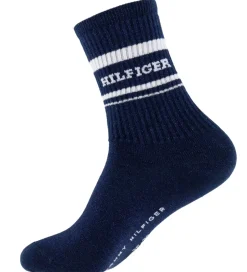 Strømper*Tommy Hilfiger Strømper - 2-pak - Navy m. Hvid/Glimmer