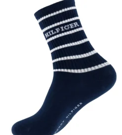 Strømper*Tommy Hilfiger Strømper - 2-pak - Navy m. Hvid/Glimmer