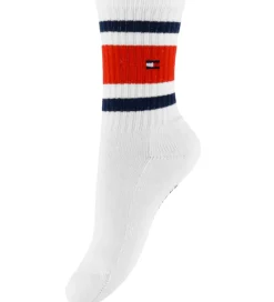 Strømper|Basis*Tommy Hilfiger Strømper - 2-pak - Navy/Hvid m. Logostriber
