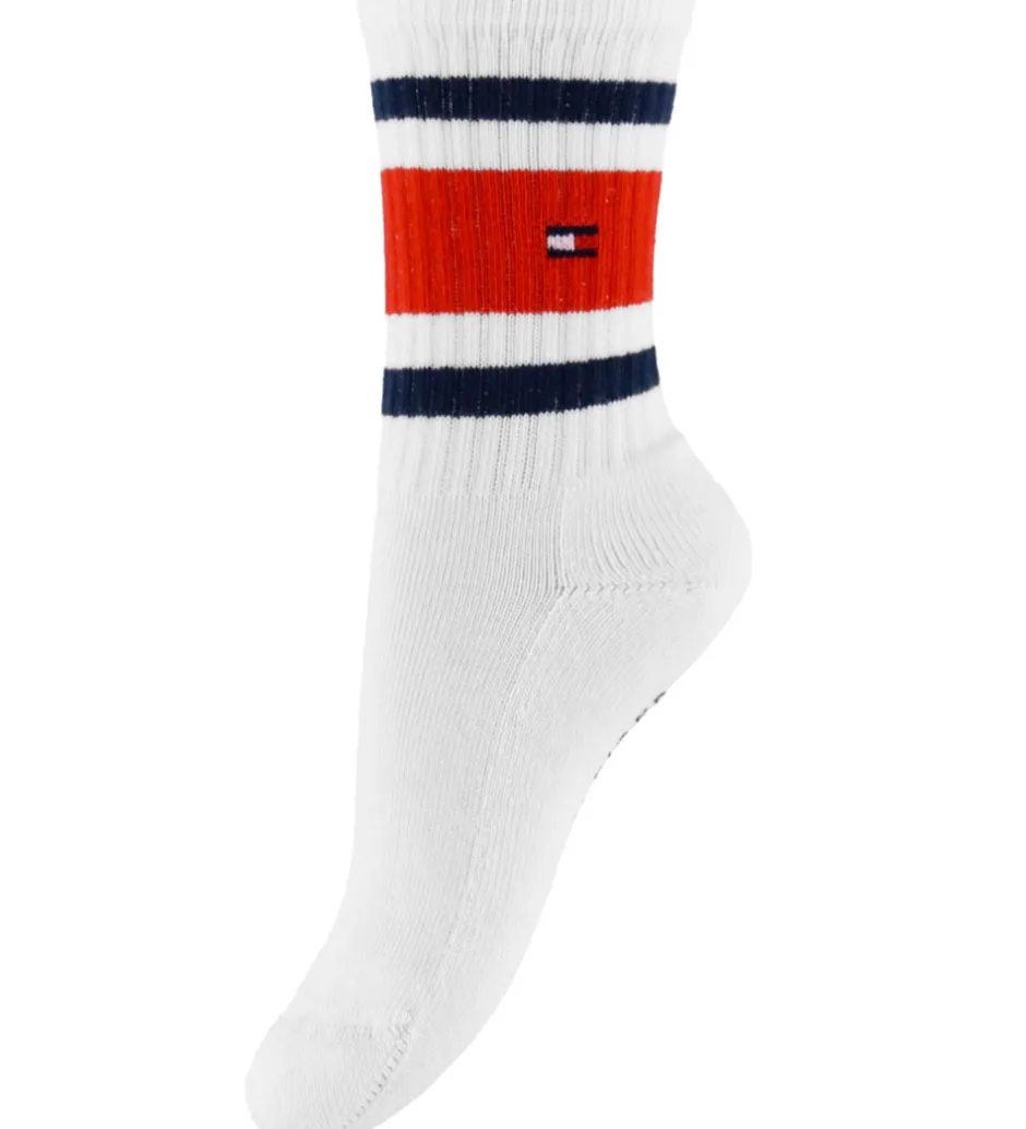 Strømper|Basis*Tommy Hilfiger Strømper - 2-pak - Navy/Hvid m. Logostriber
