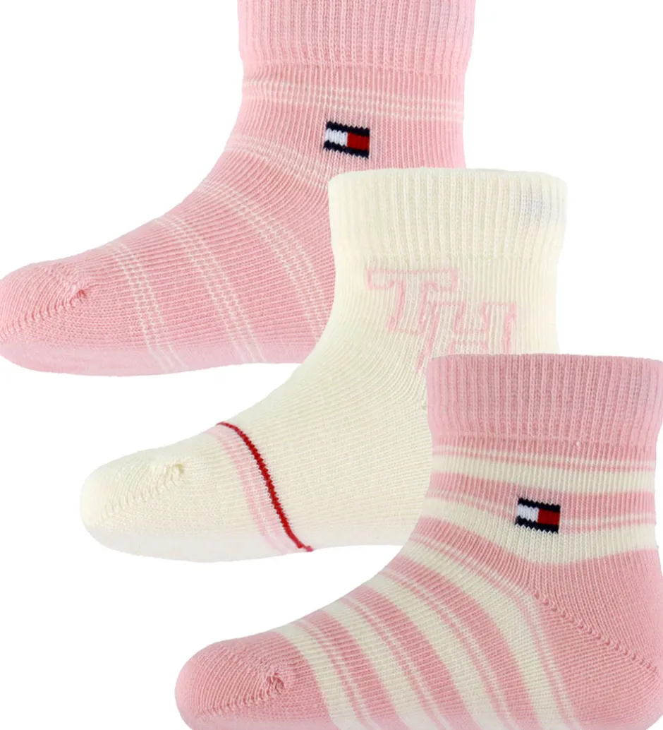 Børn Tommy Hilfiger Strømper - 3-pak - Rosa/Hvid