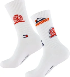 Børn Tommy Hilfiger Strømper - 2-pak - Hvid m. Rød