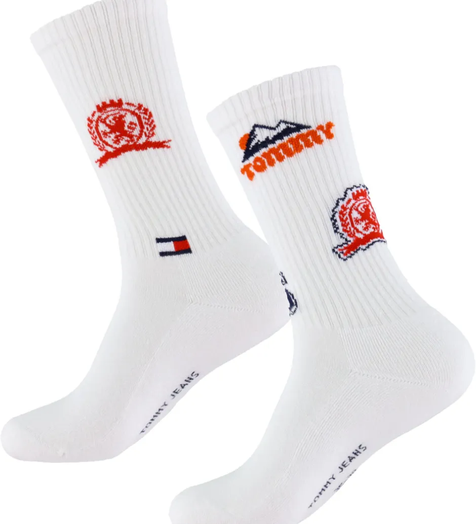 Børn Tommy Hilfiger Strømper - 2-pak - Hvid m. Rød