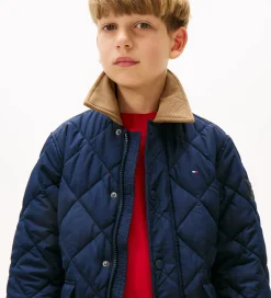 Børn Tommy Hilfiger Termojakke - Quilted - Contrast Collar - Dark Nig