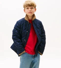 Børn Tommy Hilfiger Termojakke - Quilted - Contrast Collar - Dark Nig