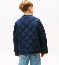 Børn Tommy Hilfiger Termojakke - Quilted - Contrast Collar - Dark Nig
