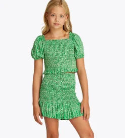 Toppe*Tommy Hilfiger Top - Printed Smock - Radiant Green