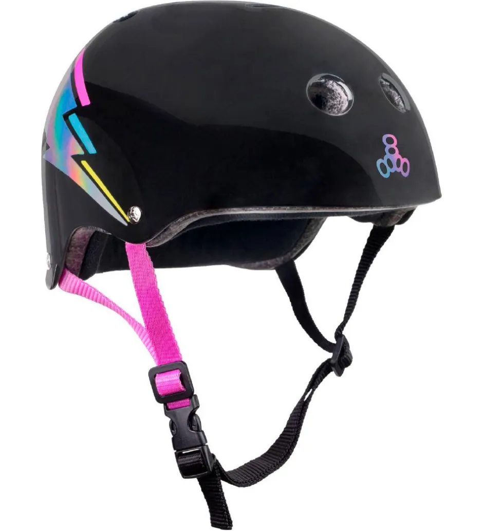 Skaterhjelme*Triple Eight Hjelm - Certified Sweatsaver - Black Hologram