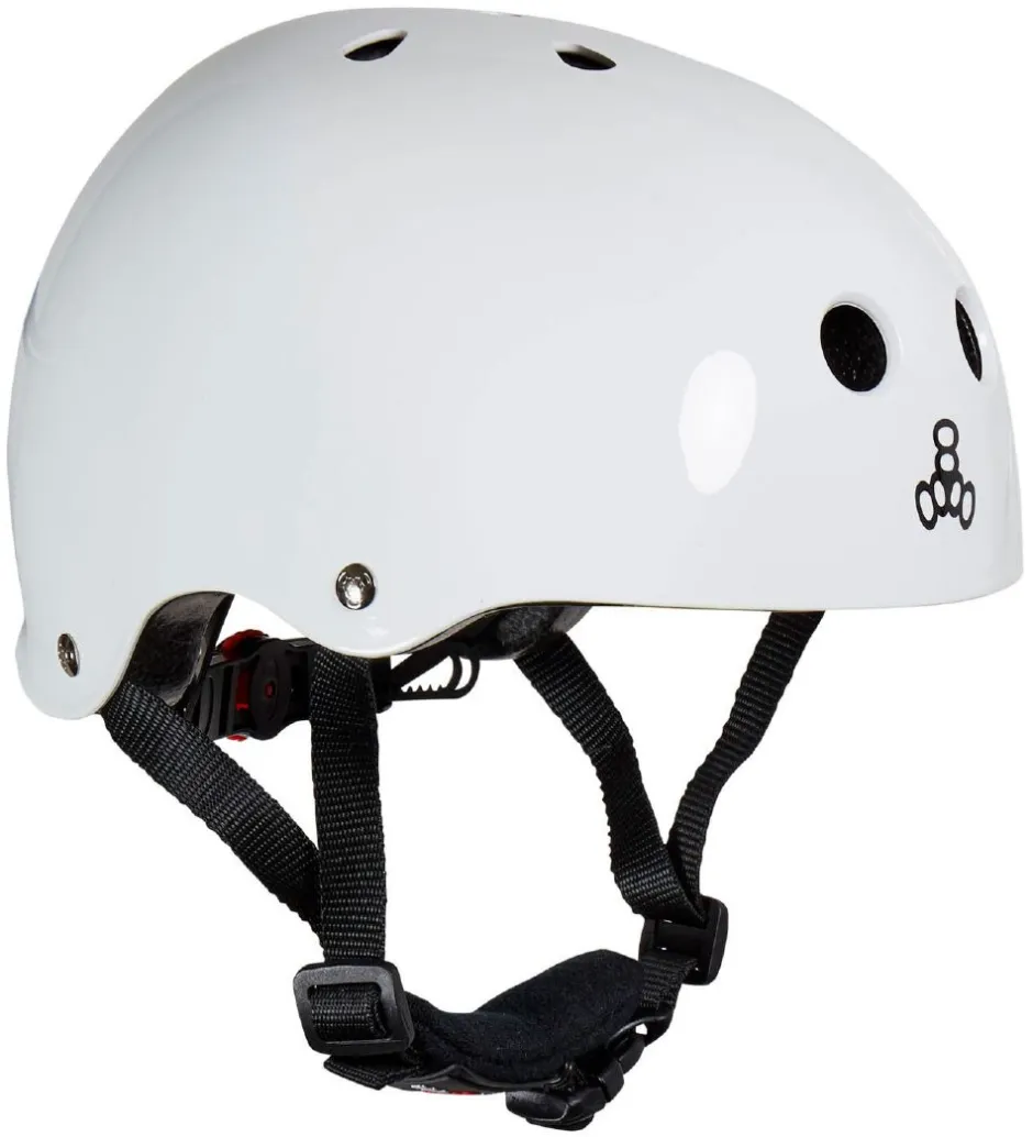 Skaterhjelme*Triple Eight Hjelm - Lil 8 - White Glossy