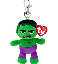 Ty Nøglering m. Bamse - Beanie Babies - 10 cm - Marvel Hulk