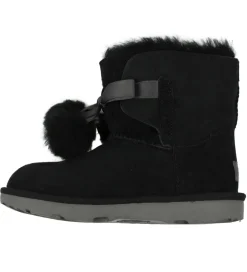 Bamsestøvler*UGG Bamsestøvler - Gita - Sort m. Pom Poms