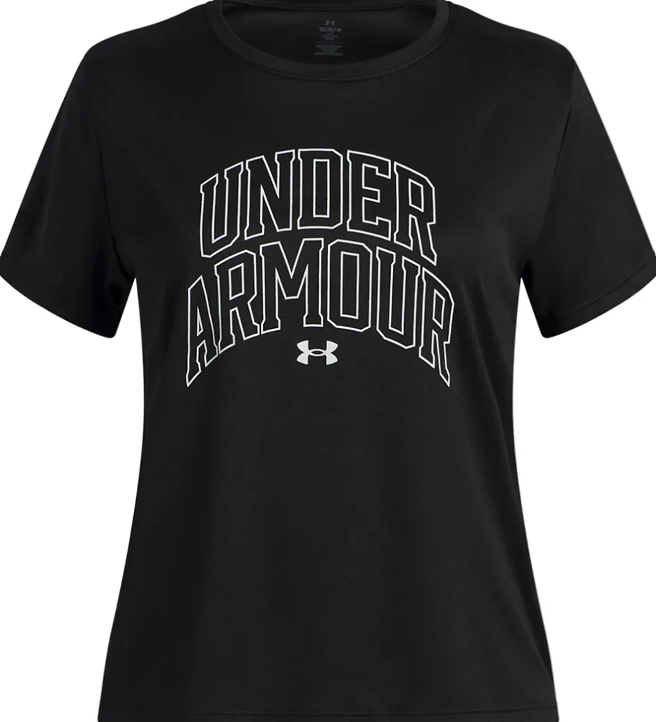 T-Shirts Og Toppe|Træning Og Gymnastik*Under Armour T-shirt - Tech Varsity - Sort m. Print
