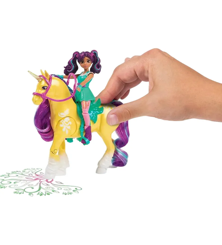 Unicorn Academy Legetøjsfigurer - Ava & Plant Magic Leaf