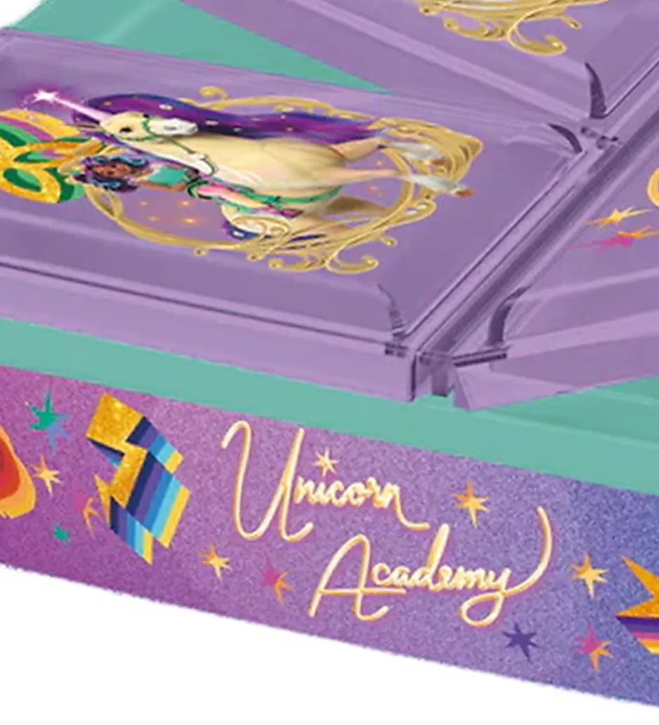 Madkasser*Unicorn Academy Madkasse - 3 Rum - Mint/Lilla