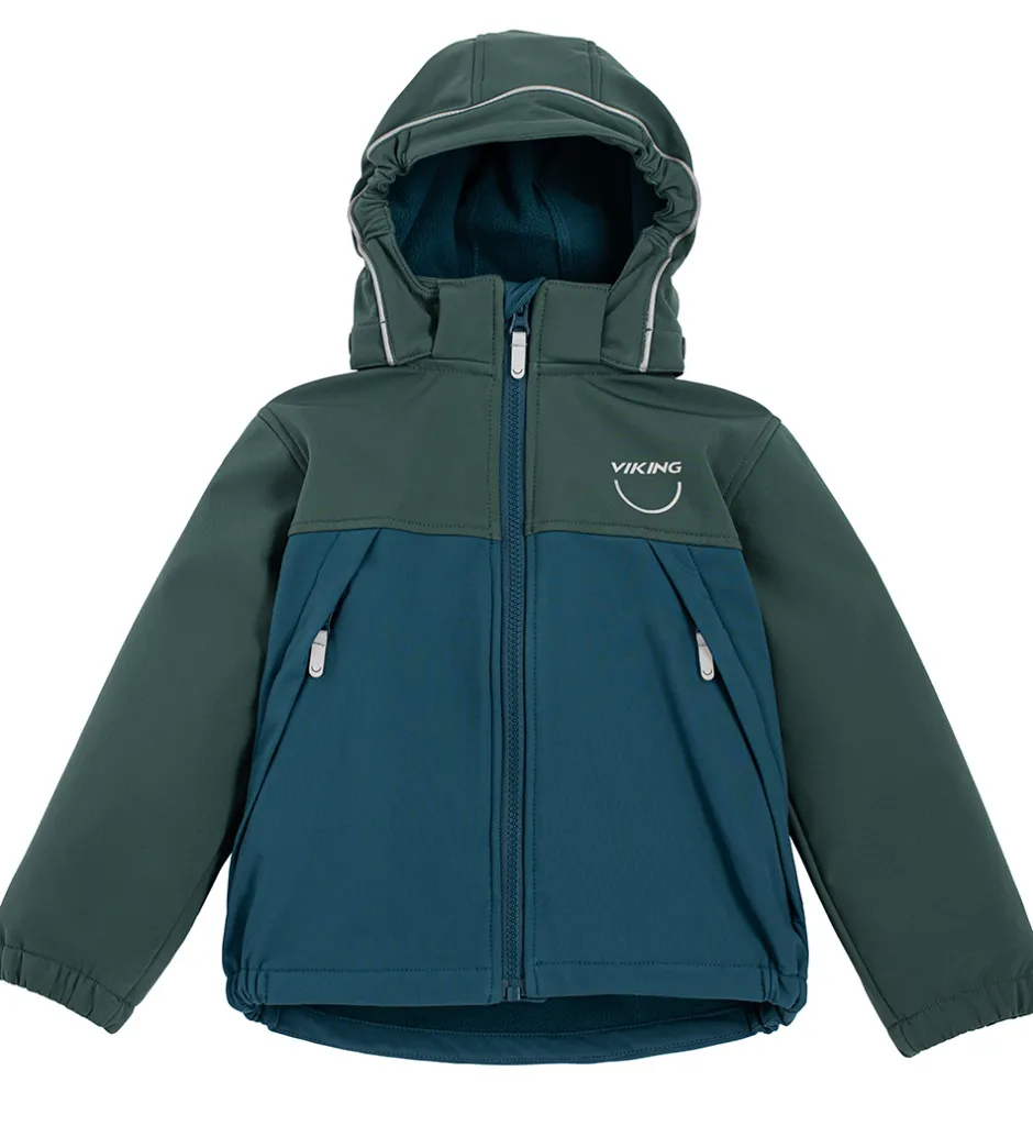 Softshell*Viking Softshelljakke m. Fleece - Play - Dark Green