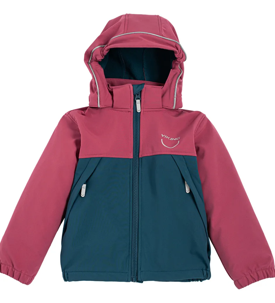 Softshell*Viking Softshelljakke m. Fleece - Play - Plum/Navy