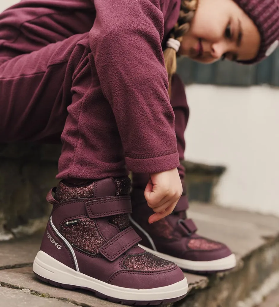 Vinterstøvler*Viking Vinterstøvler - Fun Glitter Warm GTX 2V - Plum