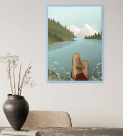 Plakater Og Billeder*Vissevasse Billederamme - Træ - 30x40 cm - Air Blue
