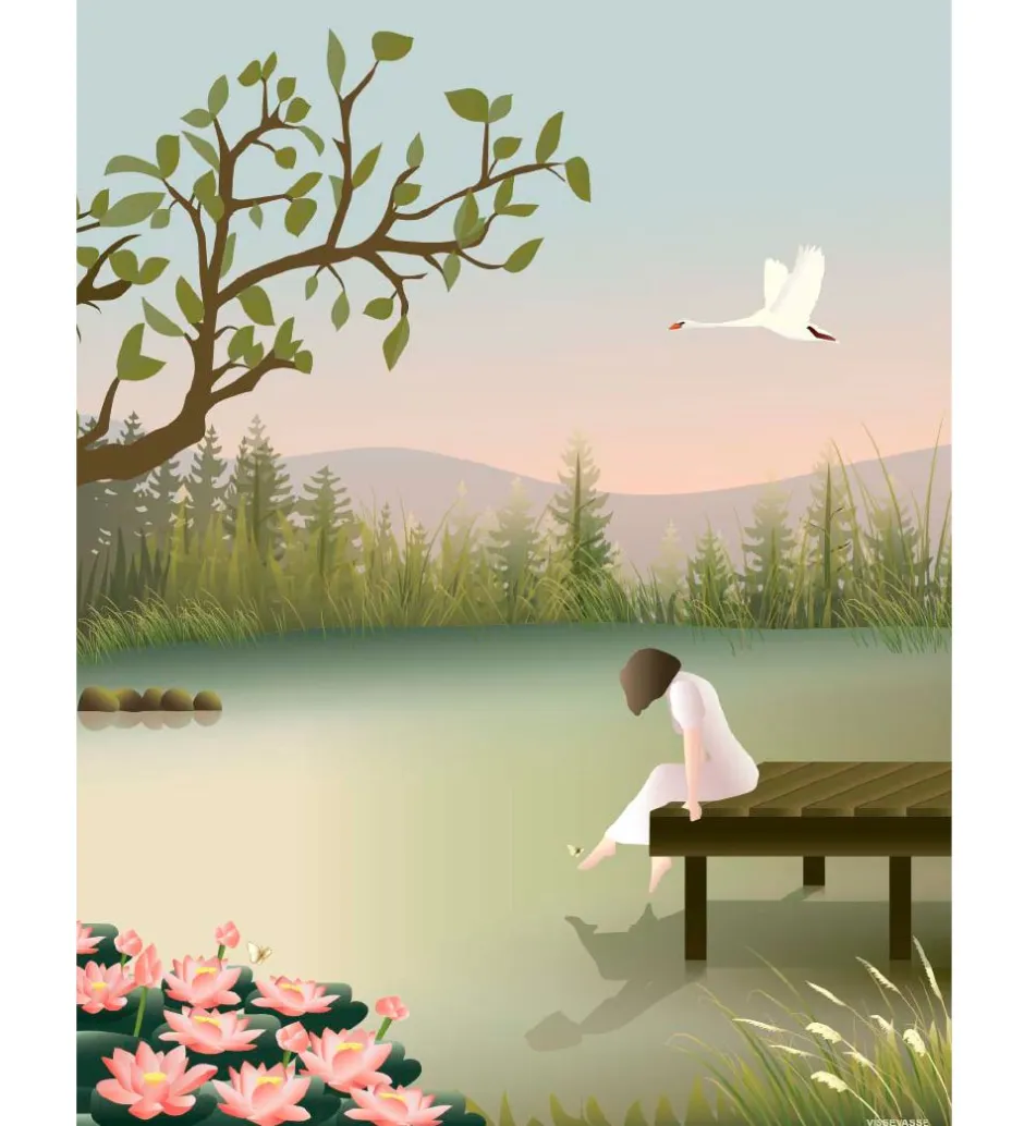 Vissevasse Plakat - 30x40 - Girl On The Bridge