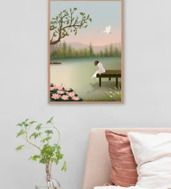 Vissevasse Plakat - 30x40 - Girl On The Bridge
